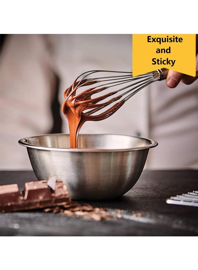 Whisks for Cooking, Stainless Steel Whisk for Blending, Whisking, Beating and Stirring, Enhanced Version Balloon Wire Whisk , 10" - Image 3